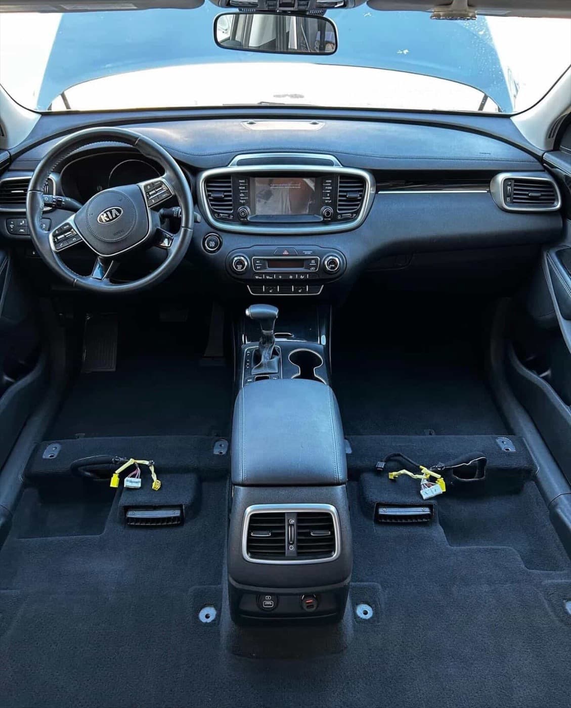 Kia Sorento interior after detailing — spotless and clean